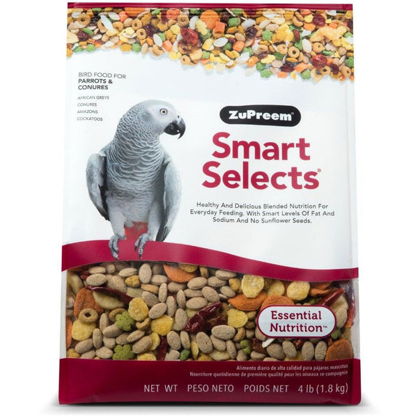 ZuPreem Smart Selects Bird Food for Parrots & Conures, 4 lbs-Bird-ZuPreem-PetPhenom