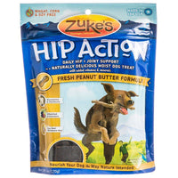 Zukes Hip Action Dog Treats - Peanut Butter & Oats Recipe, 6 oz-Dog-Zukes-PetPhenom