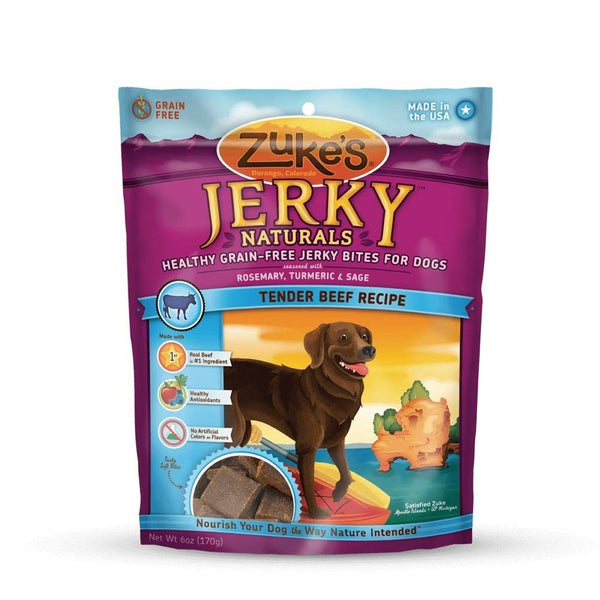 Zuke's Jerky Naturals Healthy Grain Free Treats for Dogs Tender Beef 6 oz.-Dog-Zuke's-PetPhenom