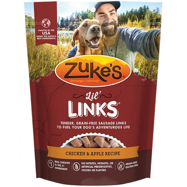 Zukes Lil' Links Dog Treat - Chicken & Apple Recipe, 6 oz-Dog-Zukes-PetPhenom