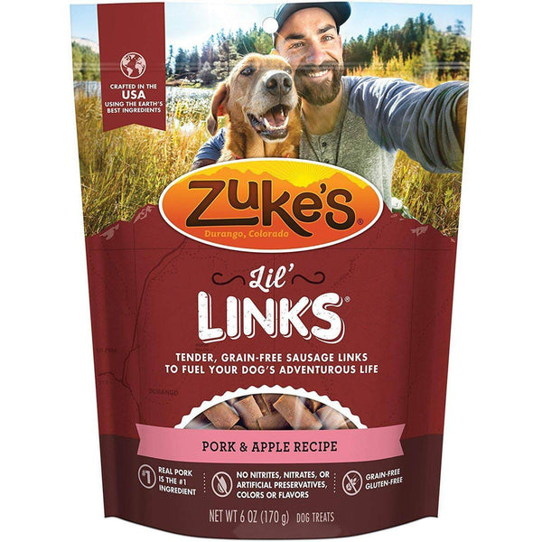 Zuke's Lil' Links Healthy Grain Free Little Sausage Links for Dogs Pork and Apple-Dog-Zuke's-PetPhenom