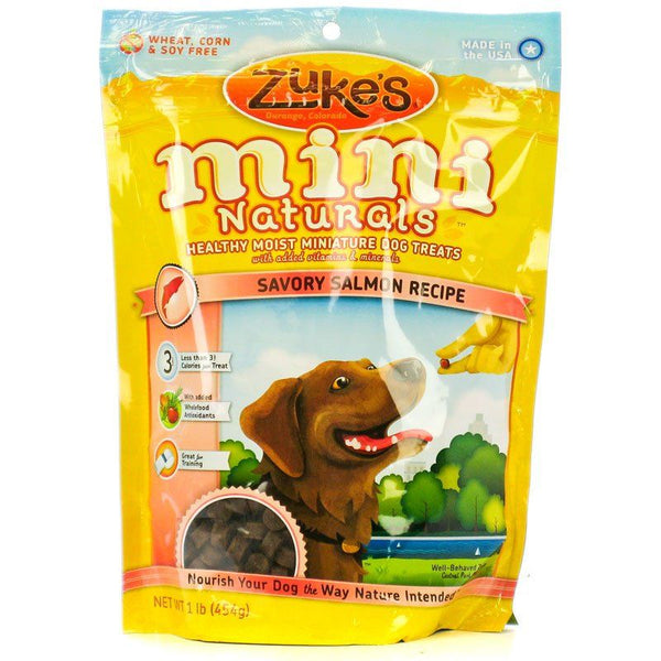 Zukes Mini Naturals Dog Treat - Savory Salmon Recipe, 1 lb-Dog-Zukes-PetPhenom