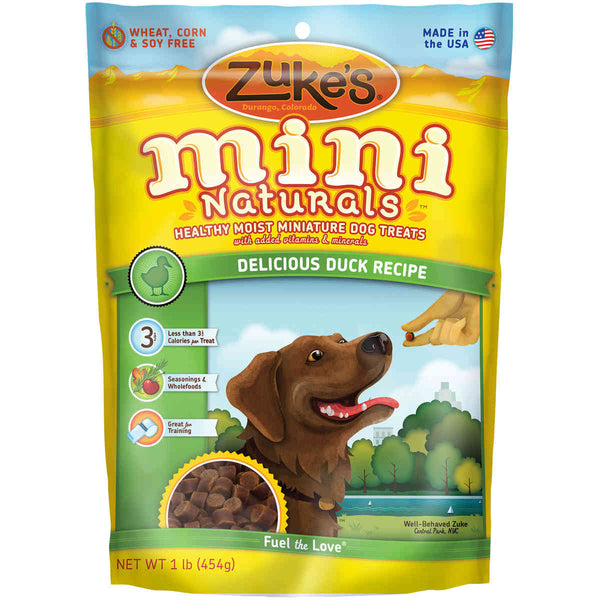 Zuke's Mini Naturals Moist Miniature Treat for Dogs Delicious Duck 1 lbs.-Dog-Zuke's-PetPhenom