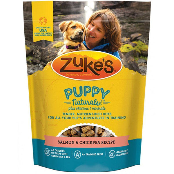 Zukes Puppy Naturals Dog Treats - Salmon & Chickpea Recipe, 5 oz-Dog-Zukes-PetPhenom