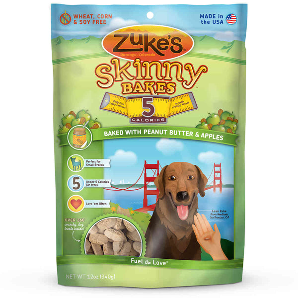 Zuke's Skinny Bakes 5's Peanut Butter and Apple 12 oz.-Dog-Zuke's-PetPhenom