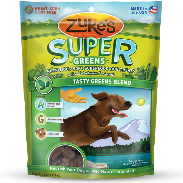 Zuke's Supers All Natural Nutritious Soft Superfood Dog Treats Tasty Greens 6 oz.-Dog-Zuke's-PetPhenom