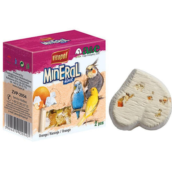 AE Cage Company Orange Infused Bird Mineral Block, 24 count (12 x 2 ct)