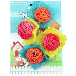 AE Cage Company Nibbles Bon Bon Loofah Chew Toys Assorted Colors, 48 count (12 x 4 ct)