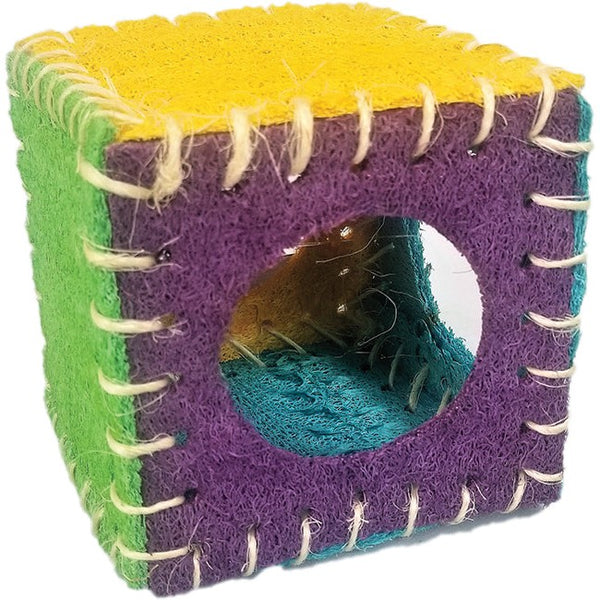 AE Cage Company Nibbles Loofah Cube House, 6 count