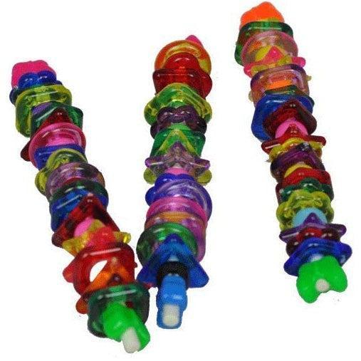 AE Cage Company Happy Beaks Acrylic Things and Lolly Pop Foot Toy, 18 count (6 x 3 ct)