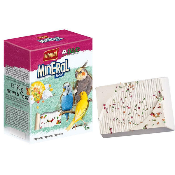 AE Cage Company Popcorn Infused Bird Mineral Block Large, 9 count