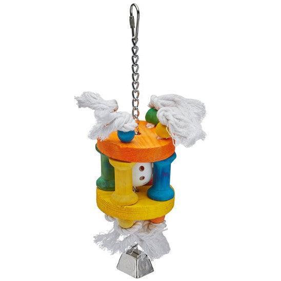 AE Cage Company Happy Beaks Ball in Solitude Assorted Bird Toy, 4 count (4 x 1 ct)
