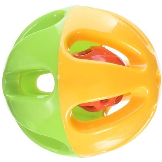 AE Cage Company Happy Beaks Large Round Rattle Foot Toy for Birds 3" Wide, 6 count