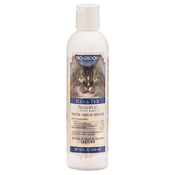 Bio Groom Flea and Tick Shampoo for Cats 8 oz, 32 oz (4 x 8 oz)