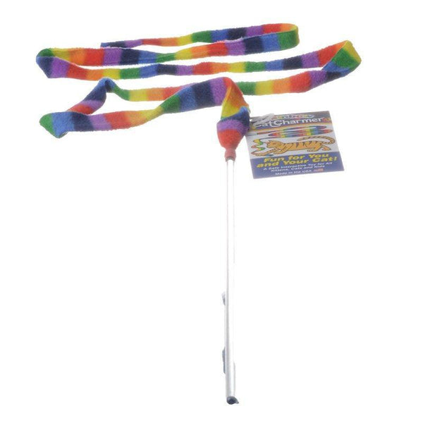 Cat Dancer Rainbow Charmer Wand Cat Toy, 6 count