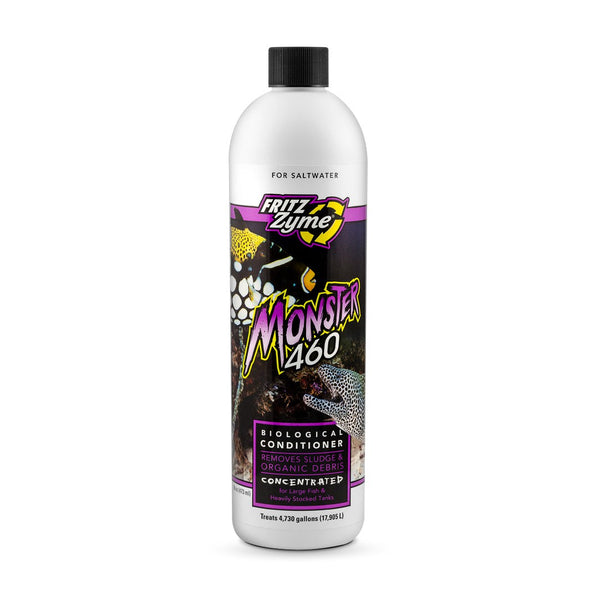 Fritz Aquatics Monster 460 Concentrated Biological Conditioner for Saltwater, 48 oz (3 x 16 oz)