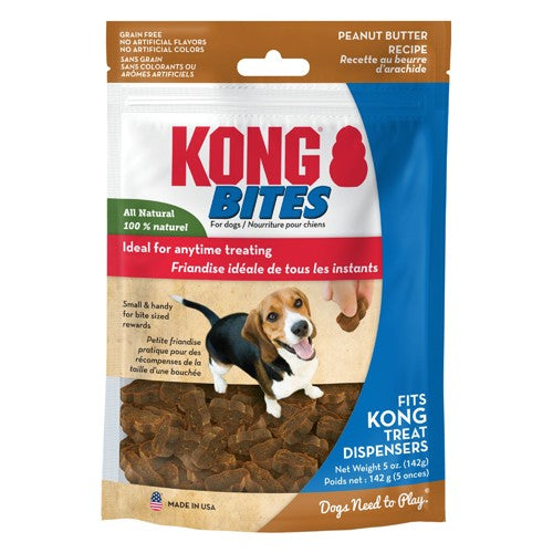 KONG Bites Peanut Butter Flavor Treats for Dogs, 5 oz