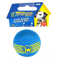 JW Pet iSqueak Ball Rubber Dog Toy Assorted Colors, Small - 6 count