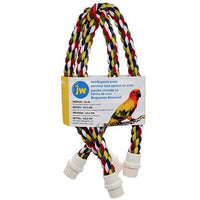 JW Pet Flexible Multi-Color Cross Rope Perch 25" Long for Birds, Medium - 3 count