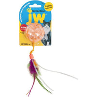 JW Pet Cataction Catnip Infused Lattice Ball Cat Toy With Tail, 15 count