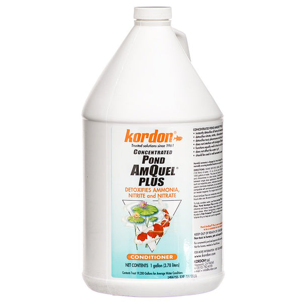 Kordon Pond AmQuel Plus Detoxifies Ammonia Nitrite and Nitrate Concentrated Water Conditioner, 2 gallon (2 x 1 gal)
