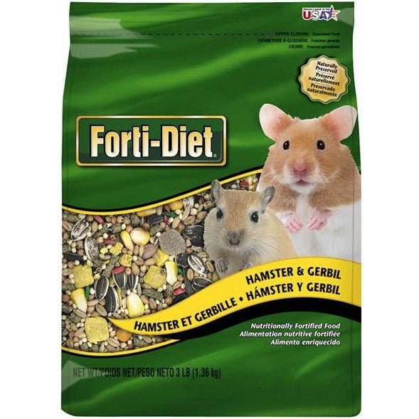 Kaytee Hamster and Gerbil Food Fortified With Vitamins and Minerals For A Daily Diet, 12 lb (4 x 3 lb)