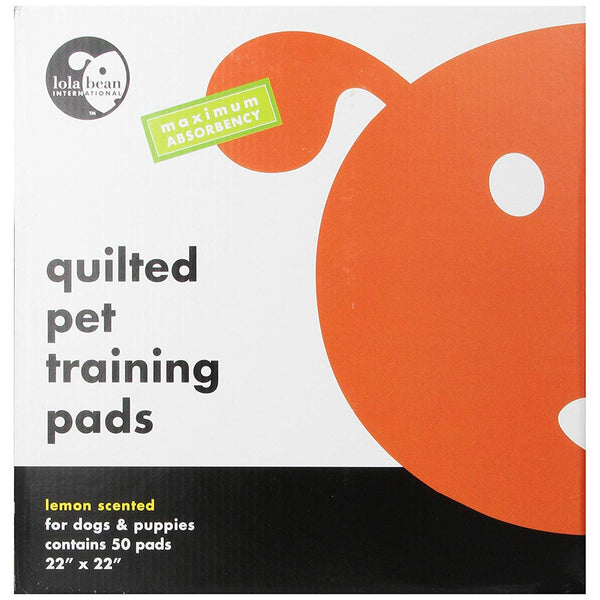 Lola Bean Quilted Pet Training Pads Lemon Scent Large, 150 count (3 x 50 ct)