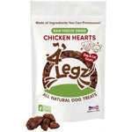 4Legz Freeze Dried Chicken Hearts Dog Treats, 28 oz (7 x 4 oz)