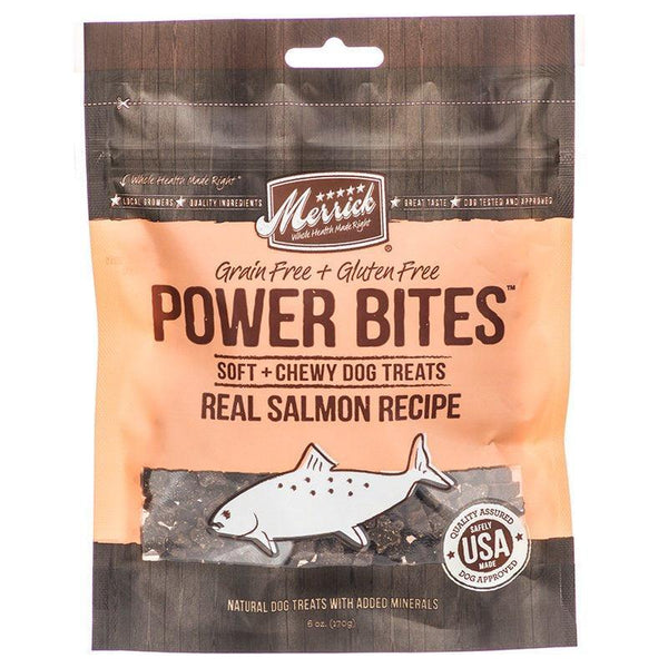 Merrick Power Bites Dog Treats Real Salmon Recipe, 54 oz (9 x 6 oz)