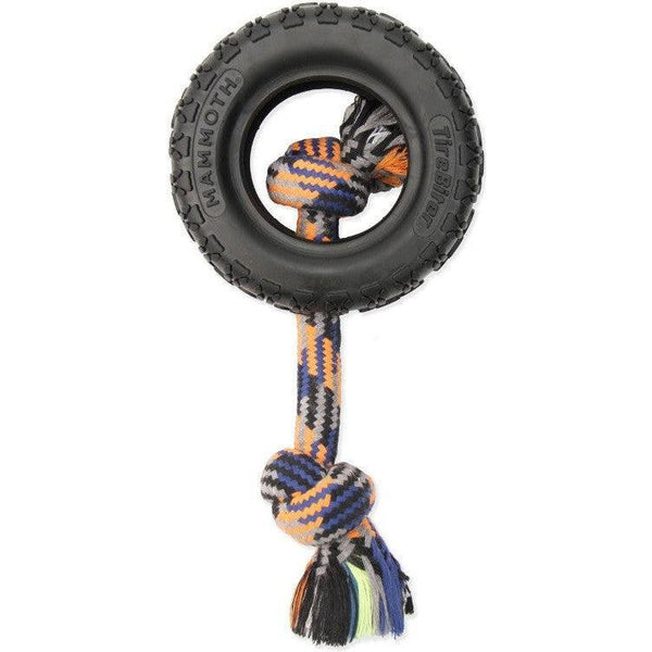 Mammoth Pet Tire Biter II Dog Toy with Rope, Large - 3 count