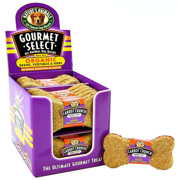 Natures Animals Gourmet Select Biscuits Carrot Crunch, 72 count (3 x 24 ct)