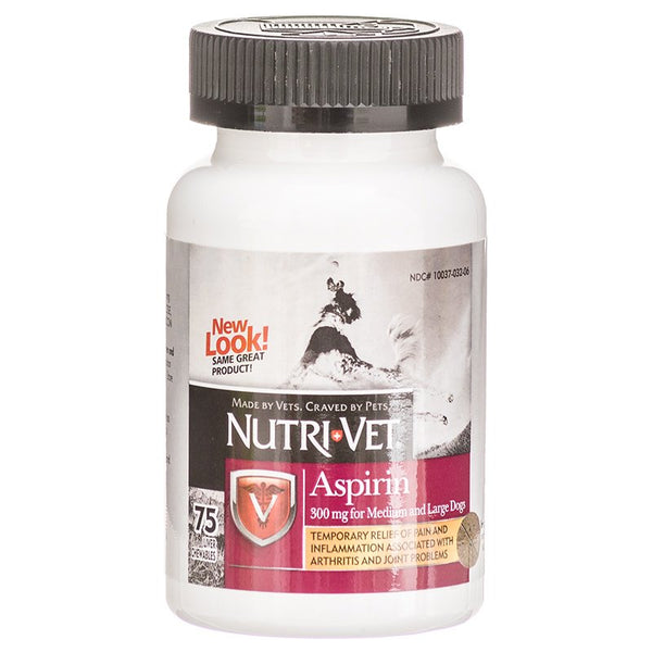 Nutri-Vet Aspirin for Medium and Large Dogs, 375 count (5 x 75 ct)