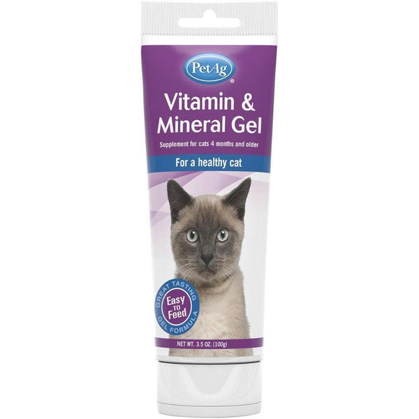PetAg Vitamin and Mineral Gel for Cats, 10.5 oz (3 x 3.5 oz)