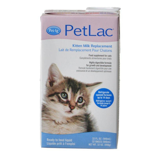PetAg PetLac Kitten Milk Replacement Liquid, 96 oz (3 x 32 oz)