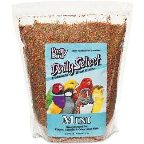 Pretty Pets Pretty Bird Daily Select Premium Bird Food, Mini - 15 lb (3 x 5 lb)