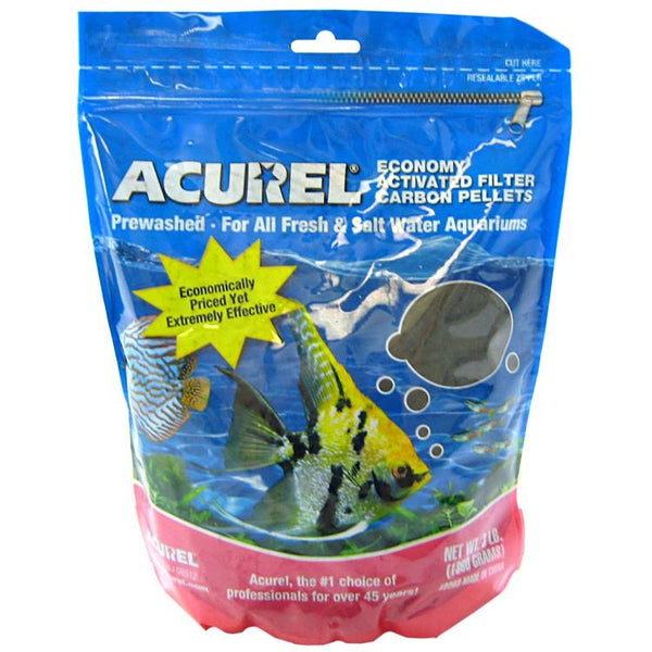 Acurel Economy Activated Filter Carbon Pellets for Freshwater and Saltwater Aquariums, 9 lb (3 x 3 lb)