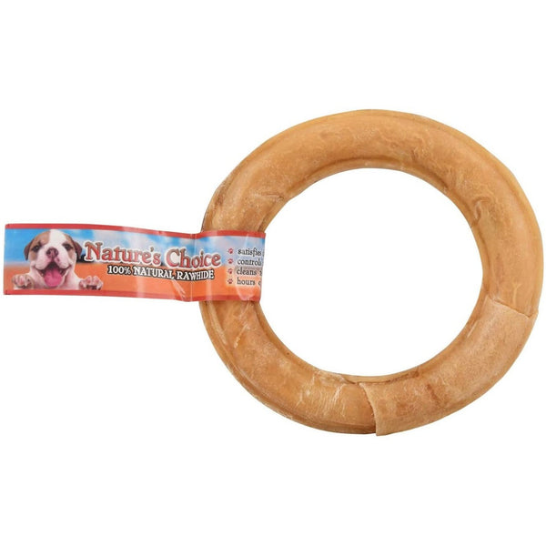 Loving Pets Natures Choice Pressed Rawhide Donut Large, 4 count