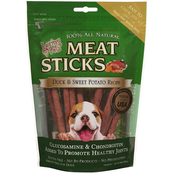 Loving Pets Meat Sticks Duck and Sweet Potato, 108 oz (18 x 6 oz)