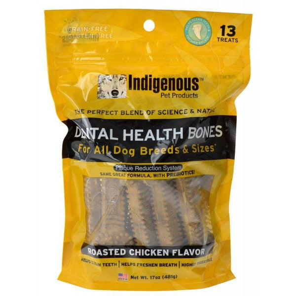 Indigenous Dental Health Bones Chicken Flavor, 39 count (3 x 13 ct)