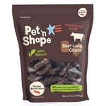 Pet n Shape Natural Beef Lung Chunx Dog Treats Sizzling Bacon Flavor, 3 lb (3 x 1 lb)