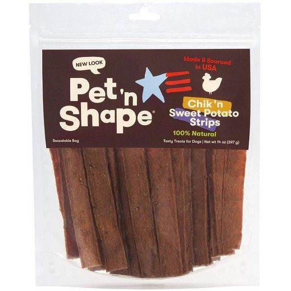 Pet n Shape Natural Chik n Sweet Potato Strips Dog Treats, 42 oz (3 x 14 oz)
