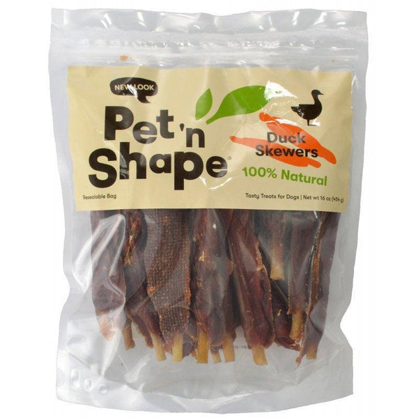Pet n Shape Duck Skewers Natural Duck Dog Treats, 64 oz (4 x 16 oz)