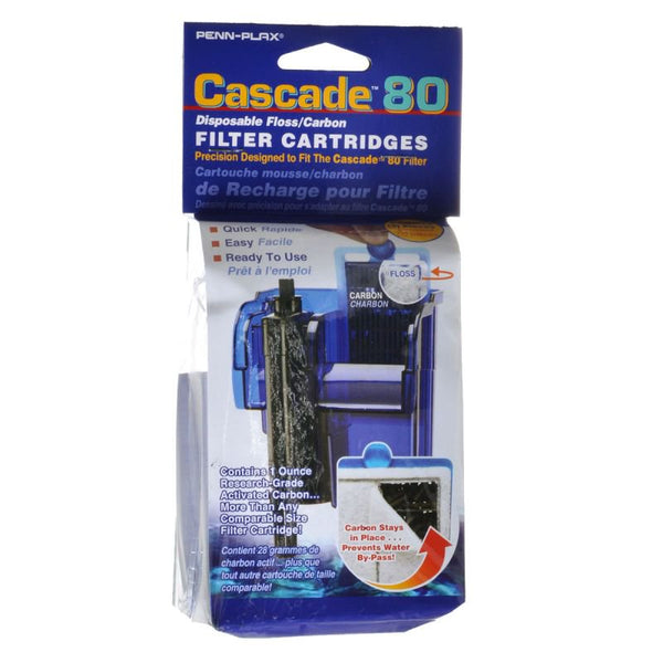 Cascade 80 Power Filter Disposable Floss / Carbon Filter Cartridges, 21 count (7 x 3 ct)