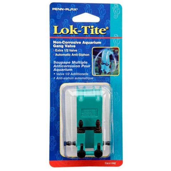 Penn Plax Lok-Tite Plastic Valve with Hanger 2 Gang Valve, 4 count