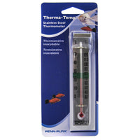 Penn Plax Therma-Temp Stainless Steel Thermometer, 6 count