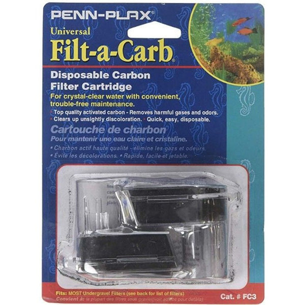 Penn Plax Filt-a-Carb Universal Carbon Under Gravel Filter Cartridge, 36 count (18 x 2 ct)