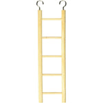 Penn Plax Natural Wooden Ladder for Birds, 5 step - 4 count