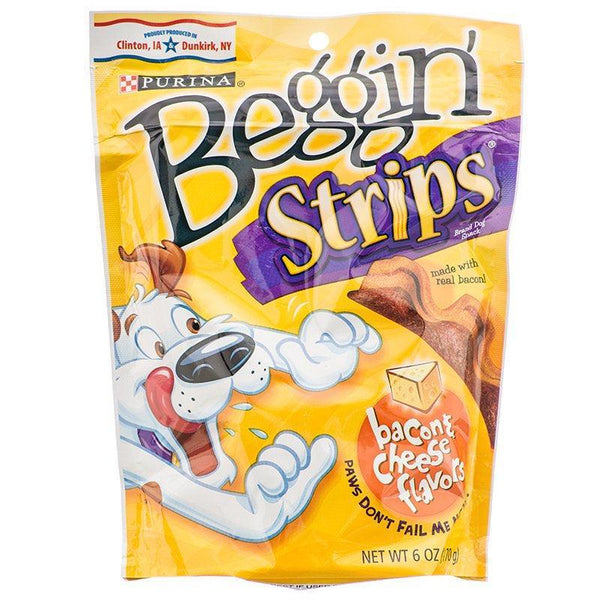 Purina Beggin' Strips Real Bacon and Cheese Flavor Dog Treats, 36 oz (6 x 6 oz)