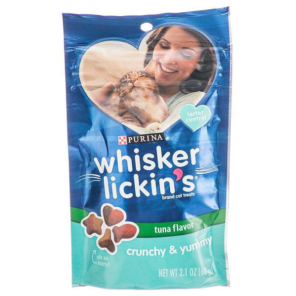 Purina Whisker Lickins Crunchy and Yummy Cat Treats Tuna Flavor, 11.9 oz (7 x 1.7 oz)