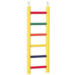 Prevue Carpenter Creations Hardwood Bird Ladder Assorted Colors, 6 step - 6 count